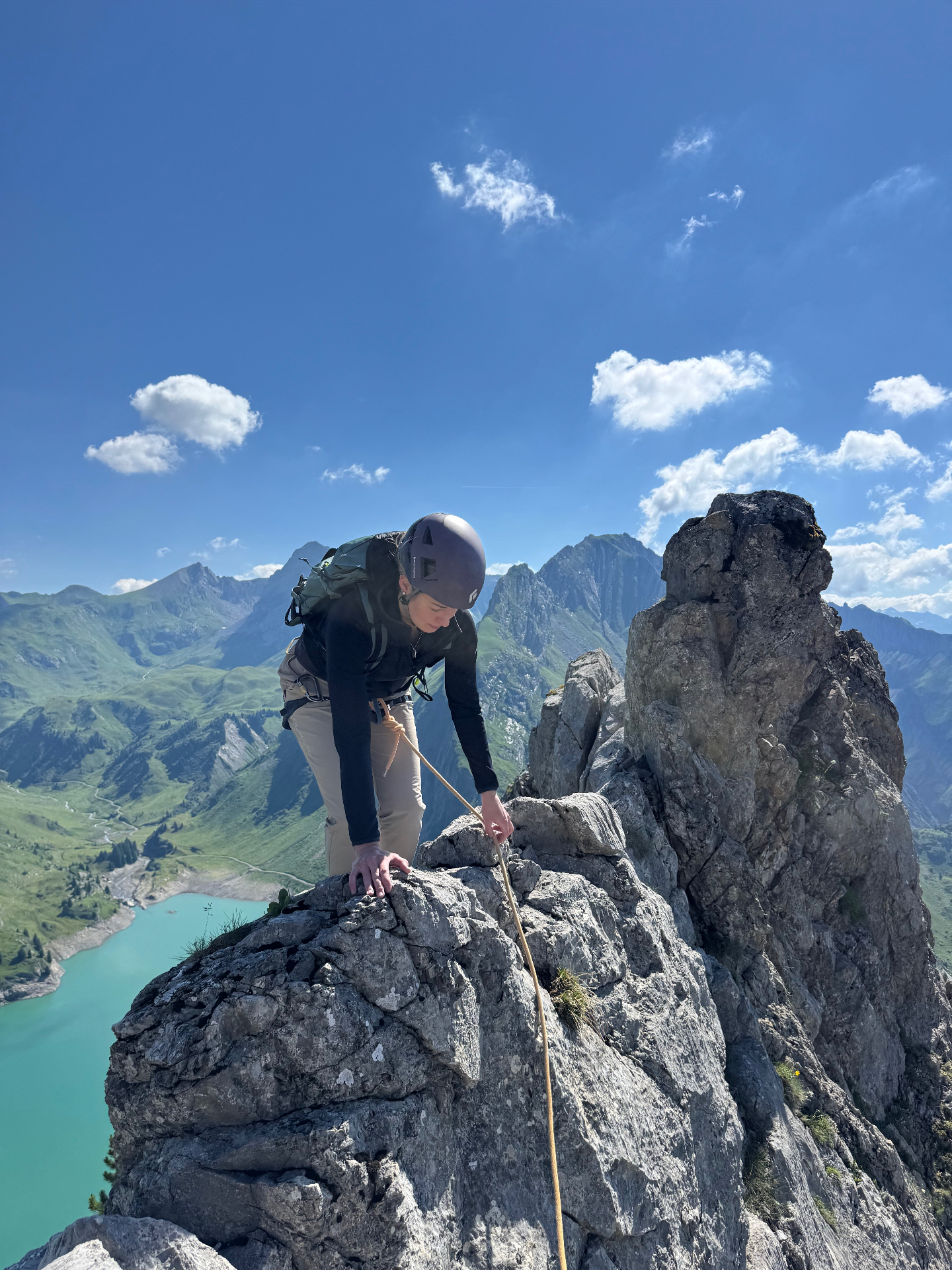 Klettern Bergsteigen Bergführer Plattnitzer Jochspitze Ostgrat Lech am Arlberg Spullersee Vorarlberg