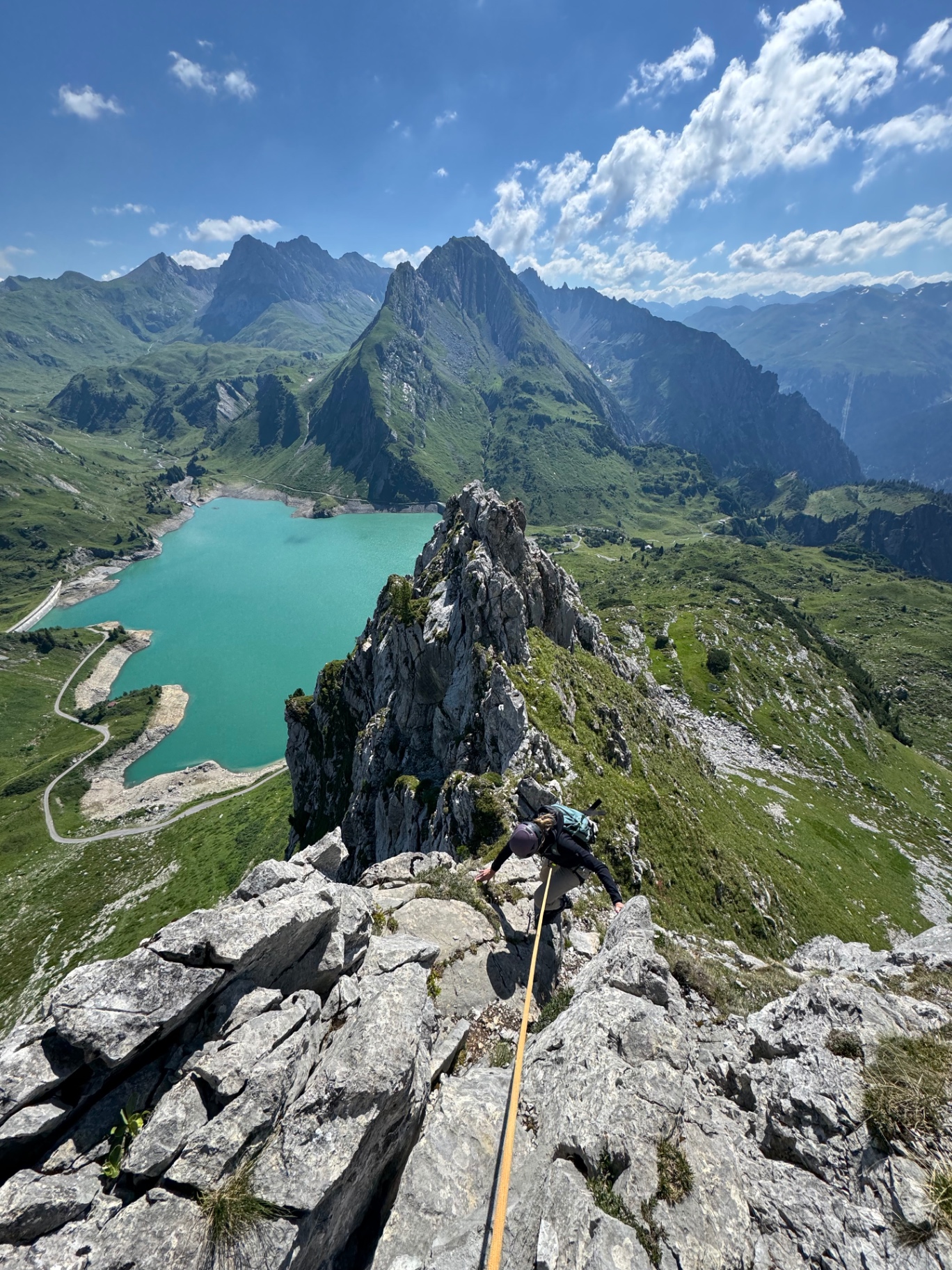 Klettern Bergsteigen Bergführer Plattnitzer Jochspitze Ostgrat Lech am Arlberg Spullersee Vorarlberg