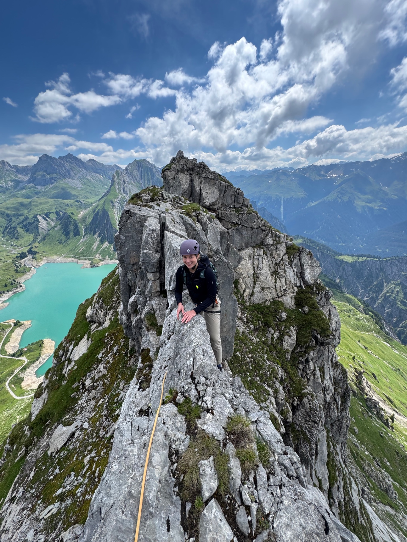 Geführtes Klettern Bergsteigen mit Bergführer Plattnitzer Jochspitze Ostgrat Lech am Arlberg